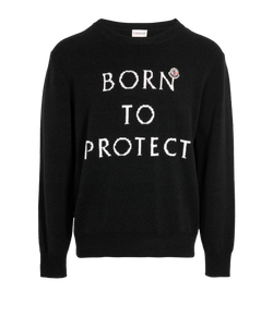 Moncler Born to Protect Jumper, Mens, Wool, Black, Sz XL, 3*