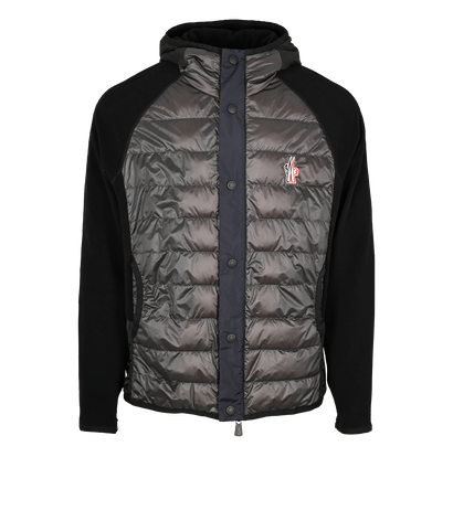 Moncler Maglia Cardigan, &pound;375, Clothing, Black/Navy, Down Feathers/Polyester (Polymer), Front view