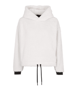 Moncler Teddy Hoodie, Poly, Cream, Sz M, 3*