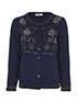Moschino Button Up Pin Embroidered Cardigan, front view
