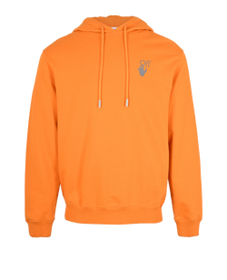 Off -White Arrows Hoodie, Cotton, Orange, Sz M, 3*