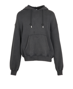 Off-White Washed-Effect Super Moon Hoodie, Mens, Cotton, Black, Sz M, 3*