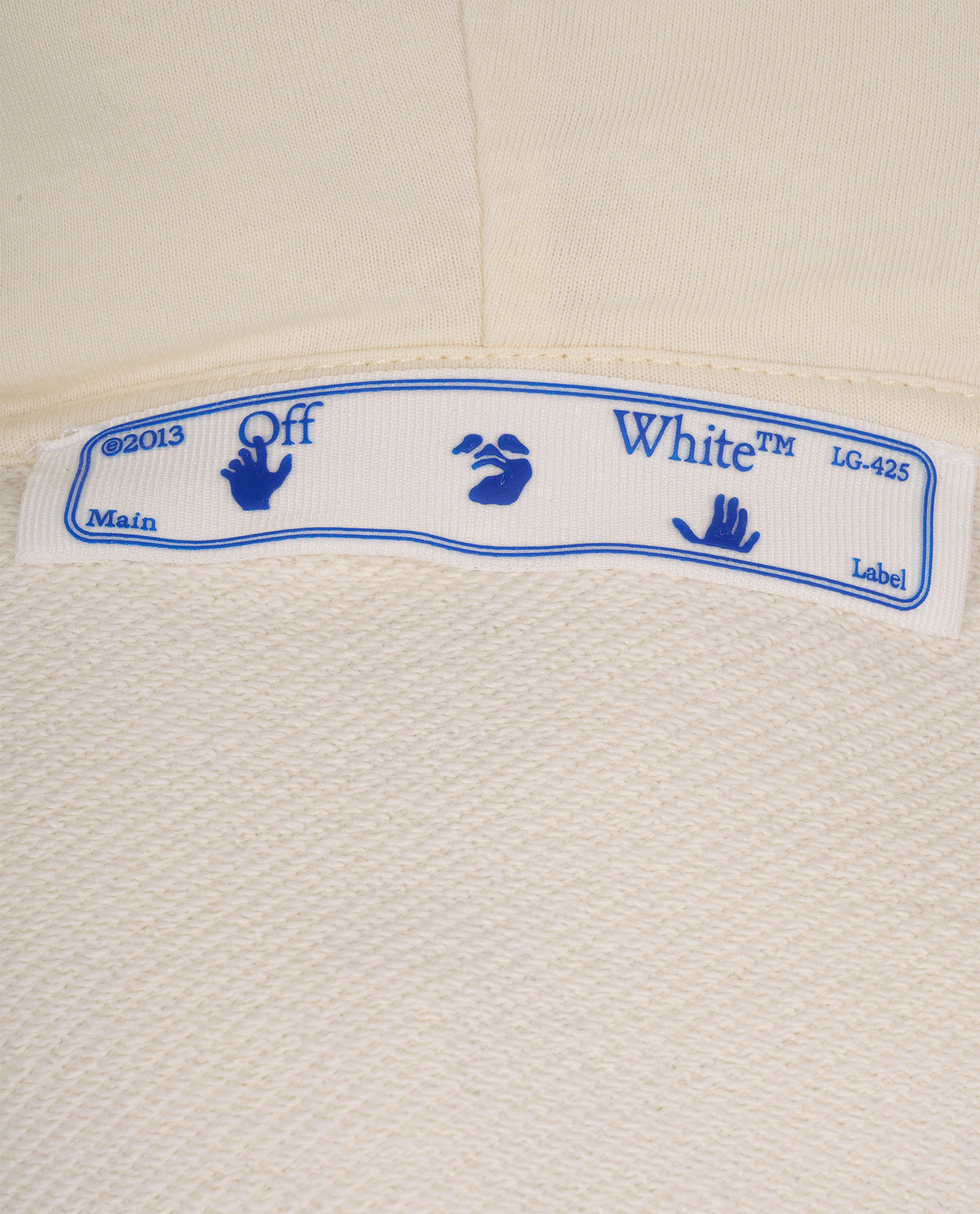 Off-White X Floral Hoodie, &pound;110, Clothing, Cream, Cotton, Other view