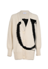 Off-White Alphabet Knit Cardigan, &pound;195, Clothing, White, Wool, Front view
