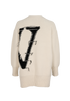 Off-White Alphabet Knit Cardigan, &pound;195, Clothing, White, Wool, Back view