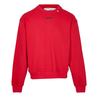 Off-White Wavy Line Logo Oversized Sweatshirt, front view
