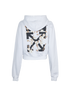 Off-White Cropped Hoodie, back view