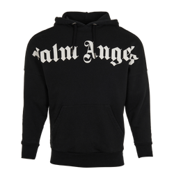 Palm Angels Logo Hoodie, Cotton, Black, Sz 2XS, 2*