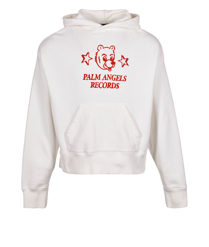 Palm Angels Records Hoodie, &pound;110, Clothing, White, Cotton, Front view