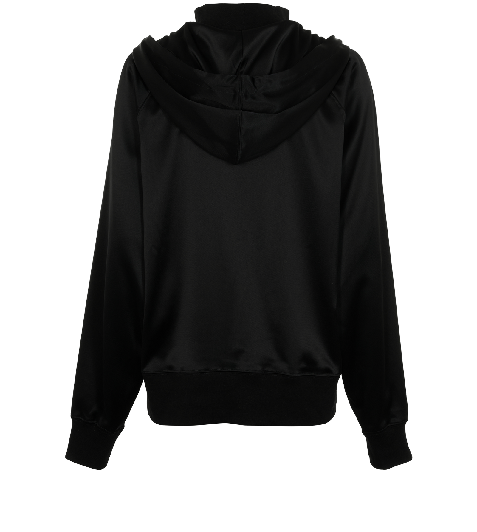 Palm Angels Mock-Neck Hoodie, &pound;120, Clothing, Black, Polyester, Back view