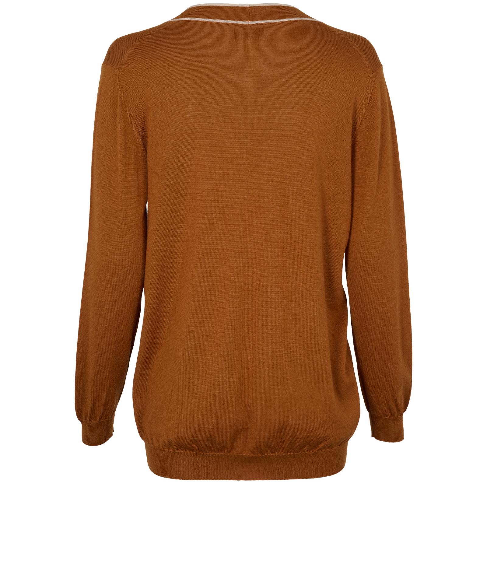 Prada V-Neck Cardigan, &pound;180, Clothing, Tan, Wool, Back view