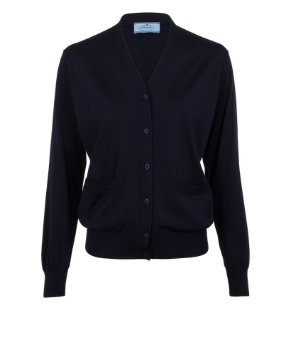 Prada Cardigan, &pound;180, Clothing, Navy, Wool, Front view