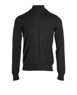 Prada Mock Neck Jumper, Mens, Wool, Black, Sz M, 2*