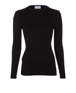 Prada Knit Jumper, Cotton, Black, UK8, 2*