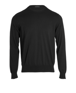 Prada Crew Neck Jumper, Mens, Cotton, Black, Sz M, 2*
