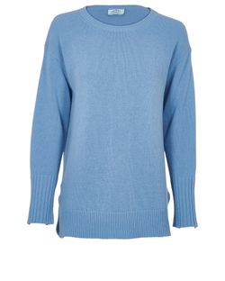 Prada Knitted Jumper, Wool/Cashmere, Pale Blue, UK8, 3*