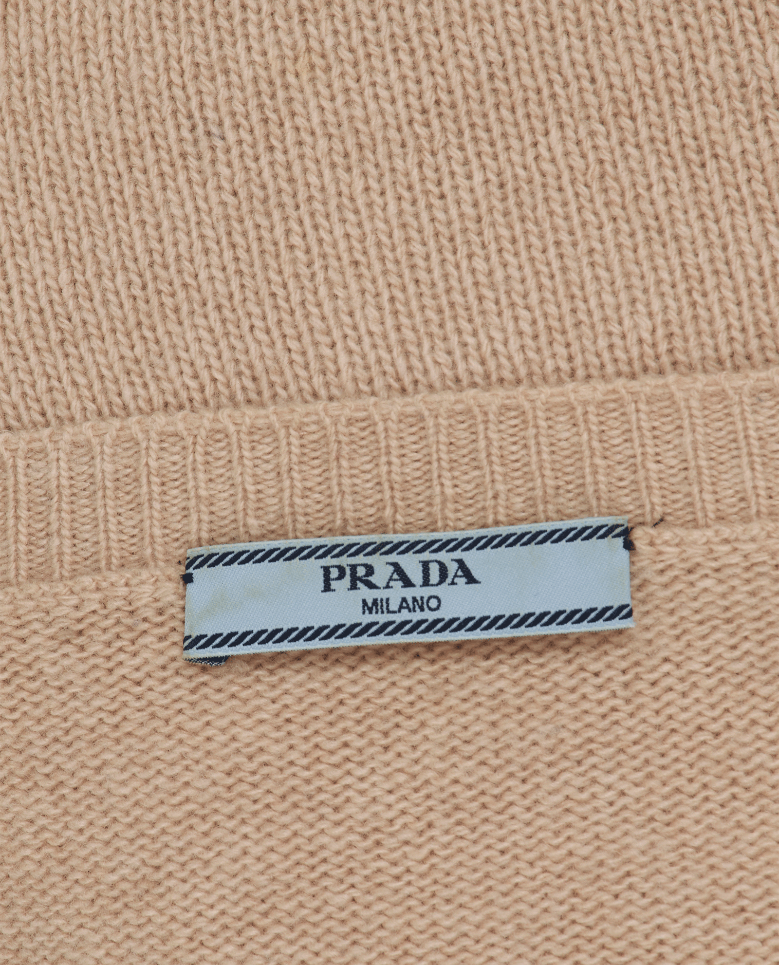 Prada Round-Neck Cardigan, &pound;195, Clothing, Beige, Cashmere/Wool, Other view