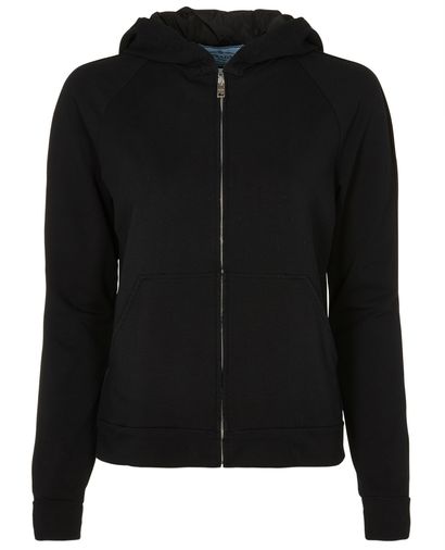 Prada Zip-up Hooded Jumper, front view
