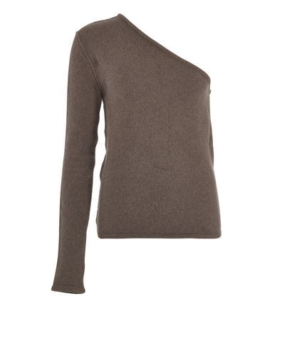 Rick Owens Gery Asymmetric Jumper, front view