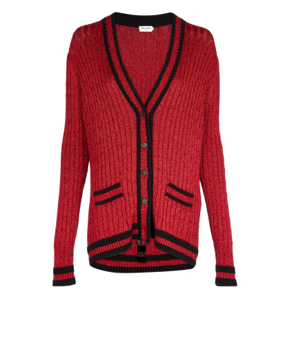 Saint Laurent Metallic Cardigan, front view
