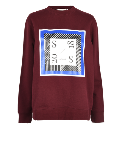 Self-Portrait Burgundy Jumper, front view