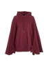 Stella McCartney Bell Sleeve Hoodie, £290, Clothing, Burgundy, Cotton, Front view