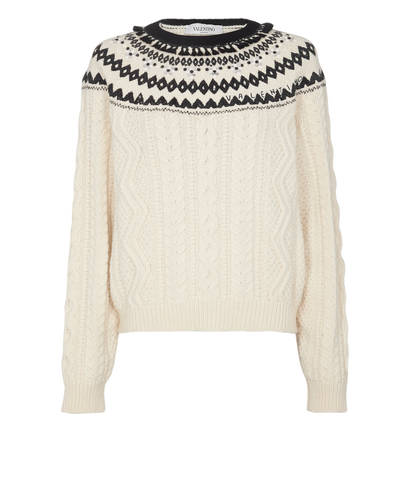 Valentino Foulard Archive Cable-knit Jumper, front view