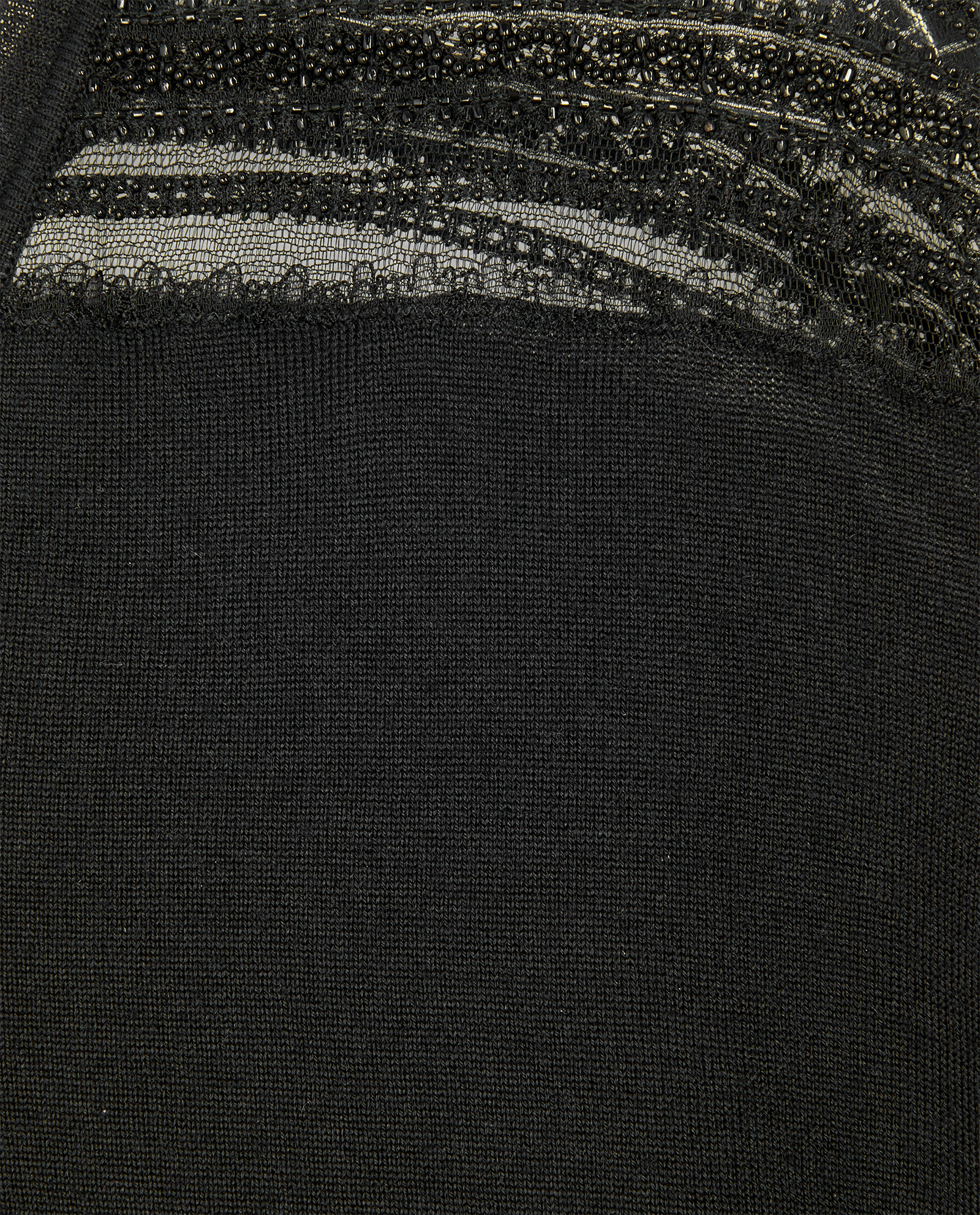 Valentino V-Neck Beaded Jumper, &pound;110, Clothing, Black, Wool, Other view