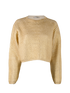 Valentino Ribbed Cropped Jumper, &pound;195, Clothing, Gold, Wool, Front view