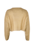 Valentino Ribbed Cropped Jumper, &pound;195, Clothing, Gold, Wool, Back view