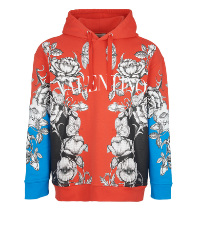 Valentino Floral Print Hoodie, front view