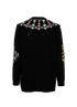 Valentino Garavani Pointelle Knit Cardigan, &pound;195, Clothing, Black, Wool, Back view