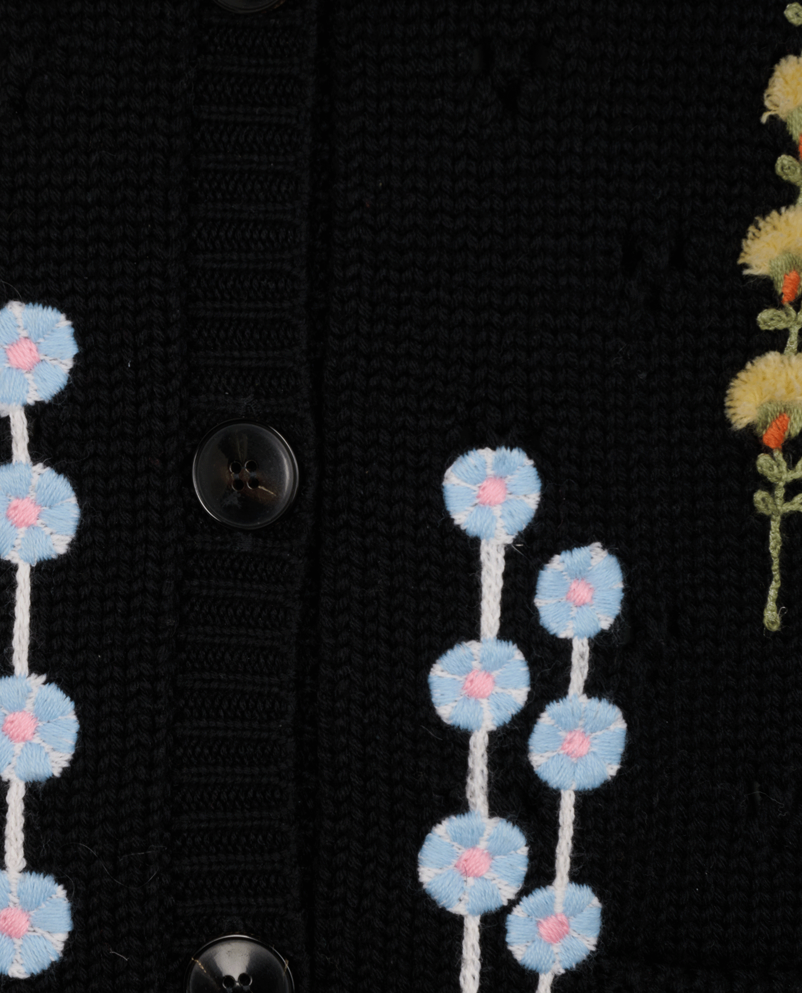 Valentino Garavani Pointelle Knit Cardigan, &pound;195, Clothing, Black, Wool, Other view