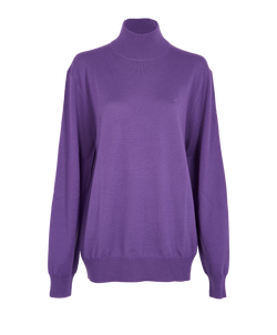 Valentino V Logo Mock Neck Jumper, Mens, Merino Wool, Sz 2XL, 3*