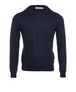 Valentino Crewneck Jumper, Mens, Virgin Wool, Navy, Sz S, 3*