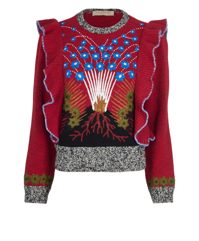 Valentino Volcano Embroidered Jumper, front view