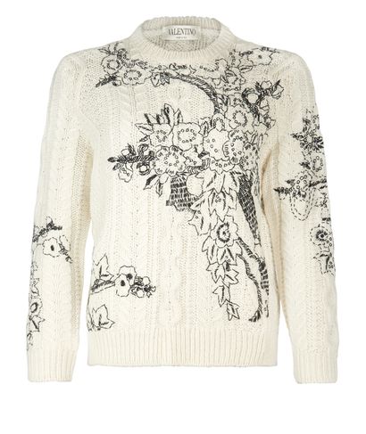 Valentino Flower Embroidered Jumper, front view