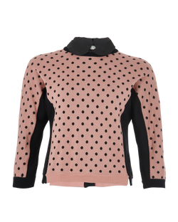 Red Valentino Polka Dot Cardigan, Wool, Pink/Black, Sz L, 3*