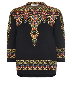Valentino Print Sweater Viscose, Black, 8, 2*