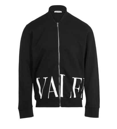 Valentino Logo Zip Up Jumper, front view