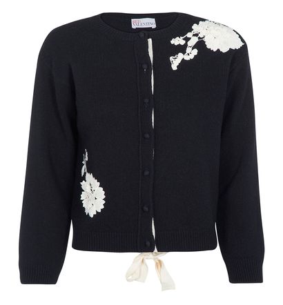 Red Valentino Floral Embellished Cardigan, front view