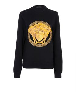 Versace Medusa Emblem Sweatshirt, Cotton, Black, XS, 3*