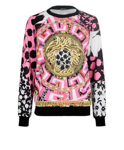 Versace Medusa & Floral Print Jumper, front view