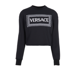 Versace Logo Sweatshirt, Viscose, Black, UK10, 4*