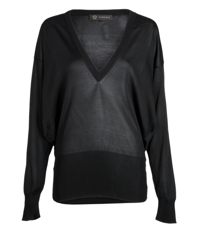 Versace V Neck Jumper, front view