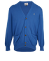 Vivienne Westwood Orb Embroidered Cardigan, &pound;110, Clothing, Blue, Cotton, Front view