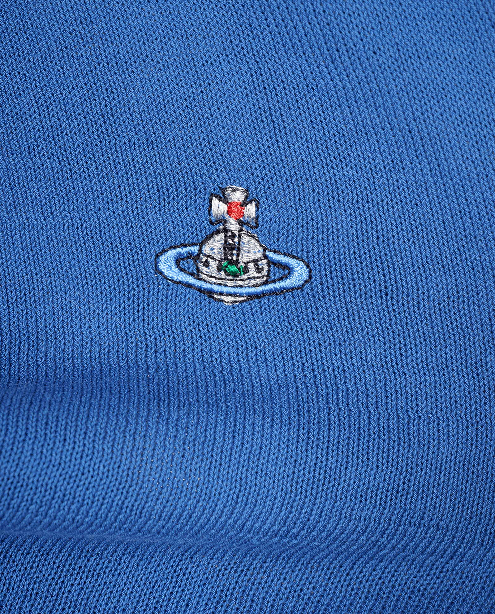 Vivienne Westwood Orb Embroidered Cardigan, &pound;110, Clothing, Blue, Cotton, Other view