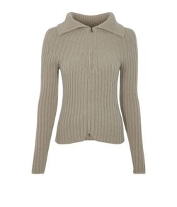 Weekend Max Mara Zipped Cardigan, Wool, Beige, Sz S, 3*