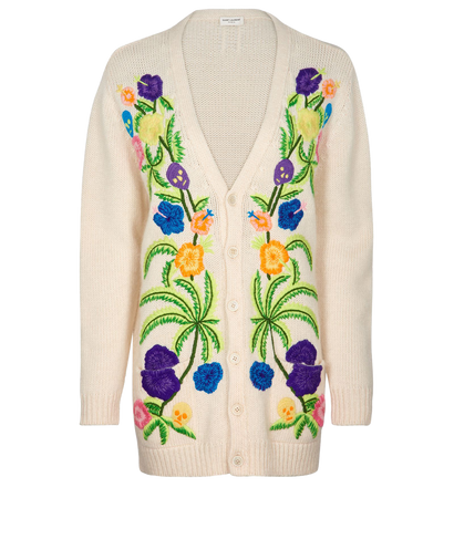 Saint Laurent Oversized Embroidered Cardigan, front view