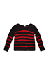 Saint Laurent Open Knit Striped Sweater, front view